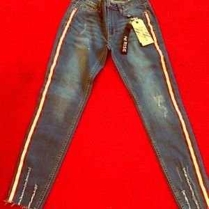 Blue Side Strip Jeans